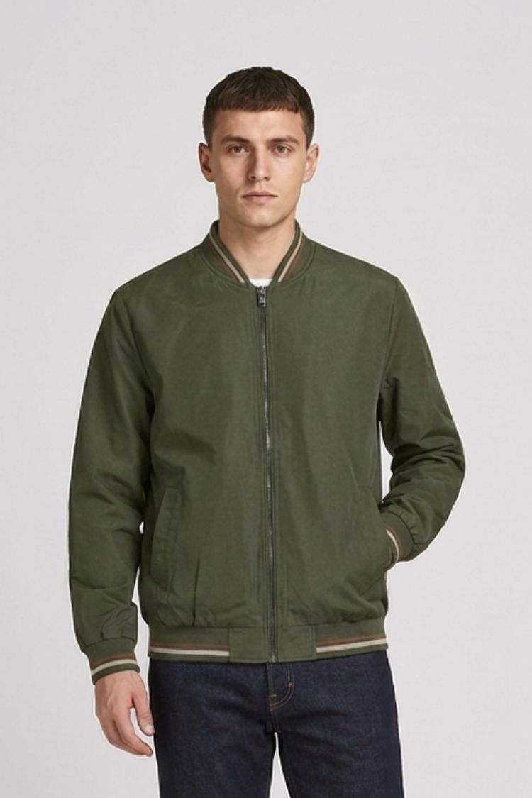 Men's Lightweight Bomber Jacket | Casual Zip-Up Jacket