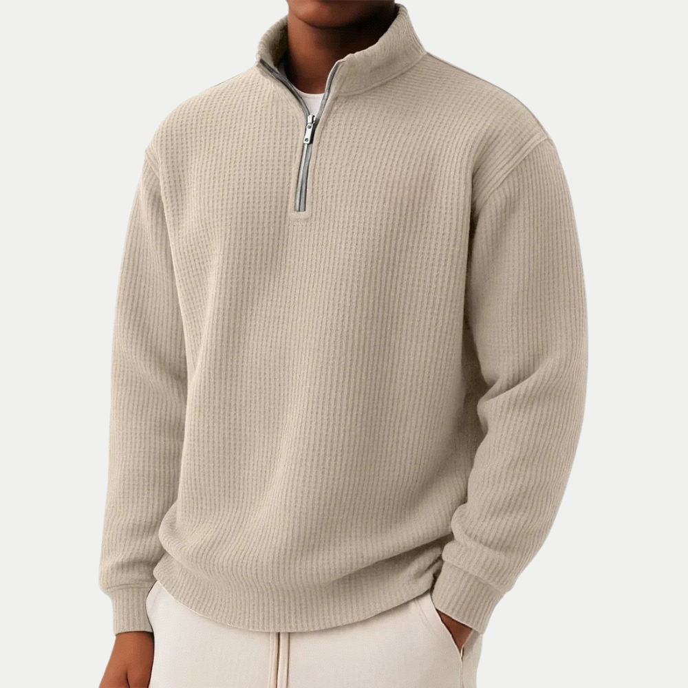 KNIT HALF ZIP SWEATER FOR MEN