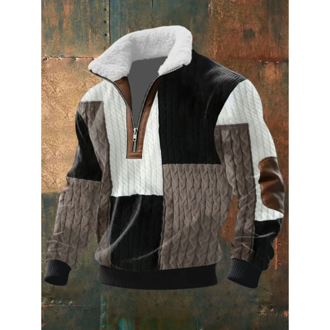HIGH COLLAR FLEECE SWEATER