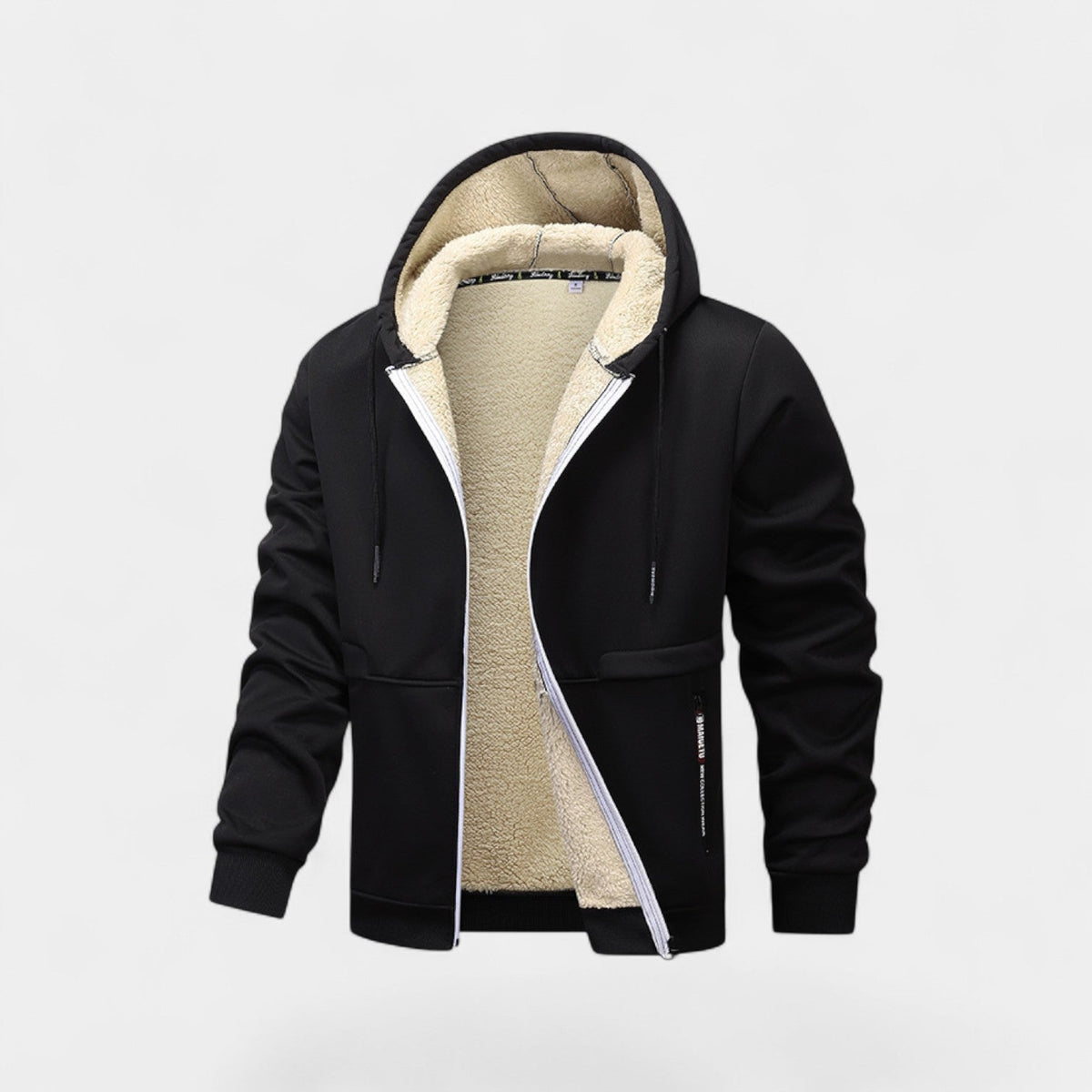 Men's Hooded Sherpa-Lined Zip-Up Cardigan | Logan