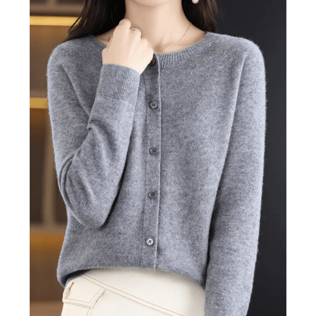Livia Blend V-Neck Cardigan