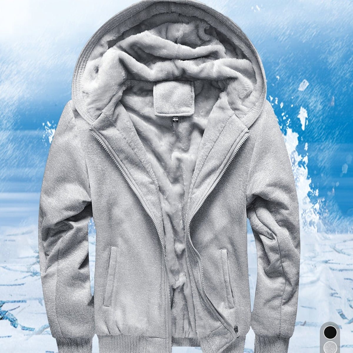 PATCHWORK HOODED ZIP HOODIE FOR MEN