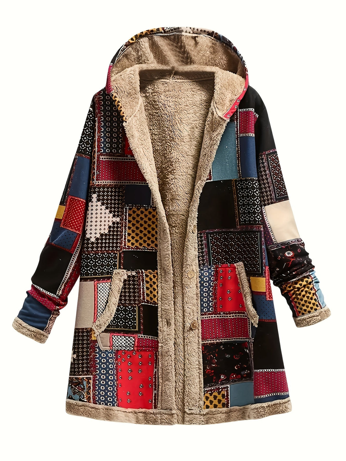 Iris | Plush Lined Hooded Fleece Jacket