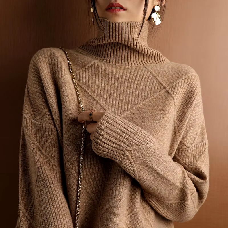 Women’s Maren Textured Knit Turtleneck Sweater