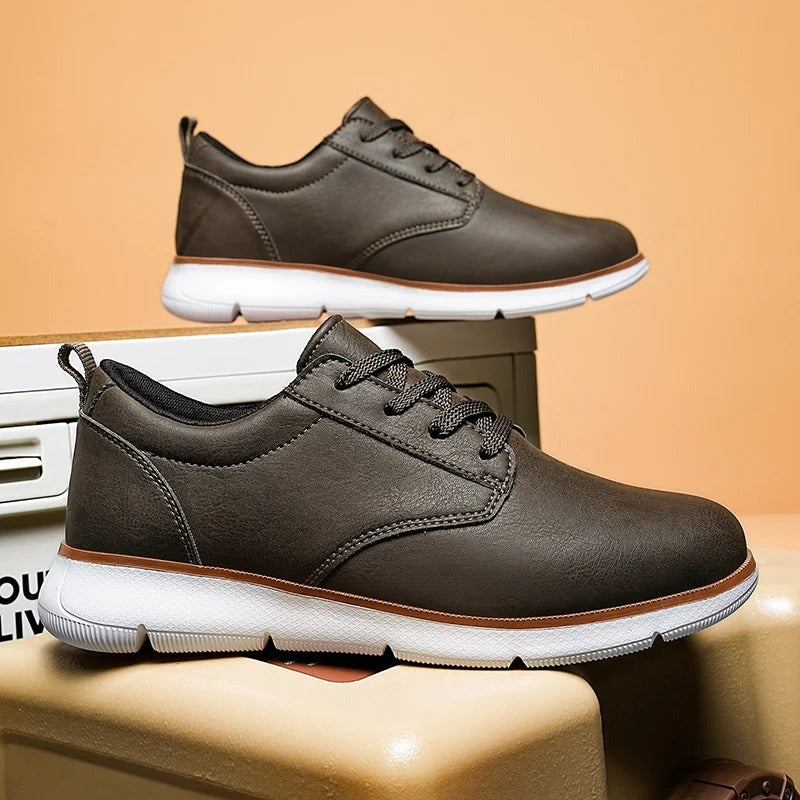Ardley Faux Leather Lace-Up Sneaker
