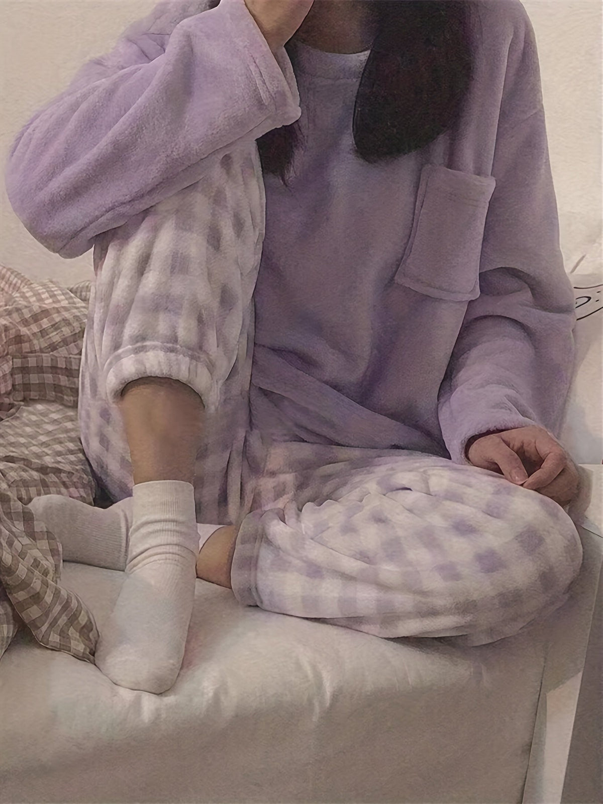 Marcella | Plush Two-Piece Pajama Set