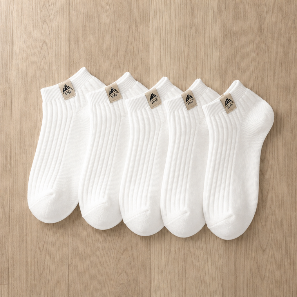Split Ribbed Ankle Sock Set
