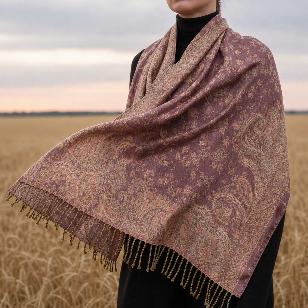 Mijas Paisley Jacquard Wrap