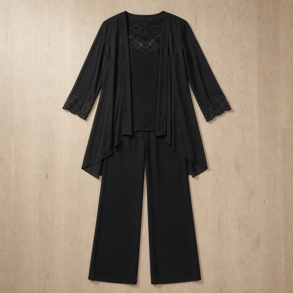 Poros Chiffon Three-Piece Suit