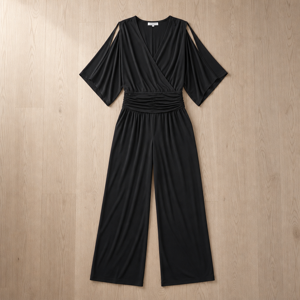 Maratea Wrap Front Wide-Leg Jumpsuit