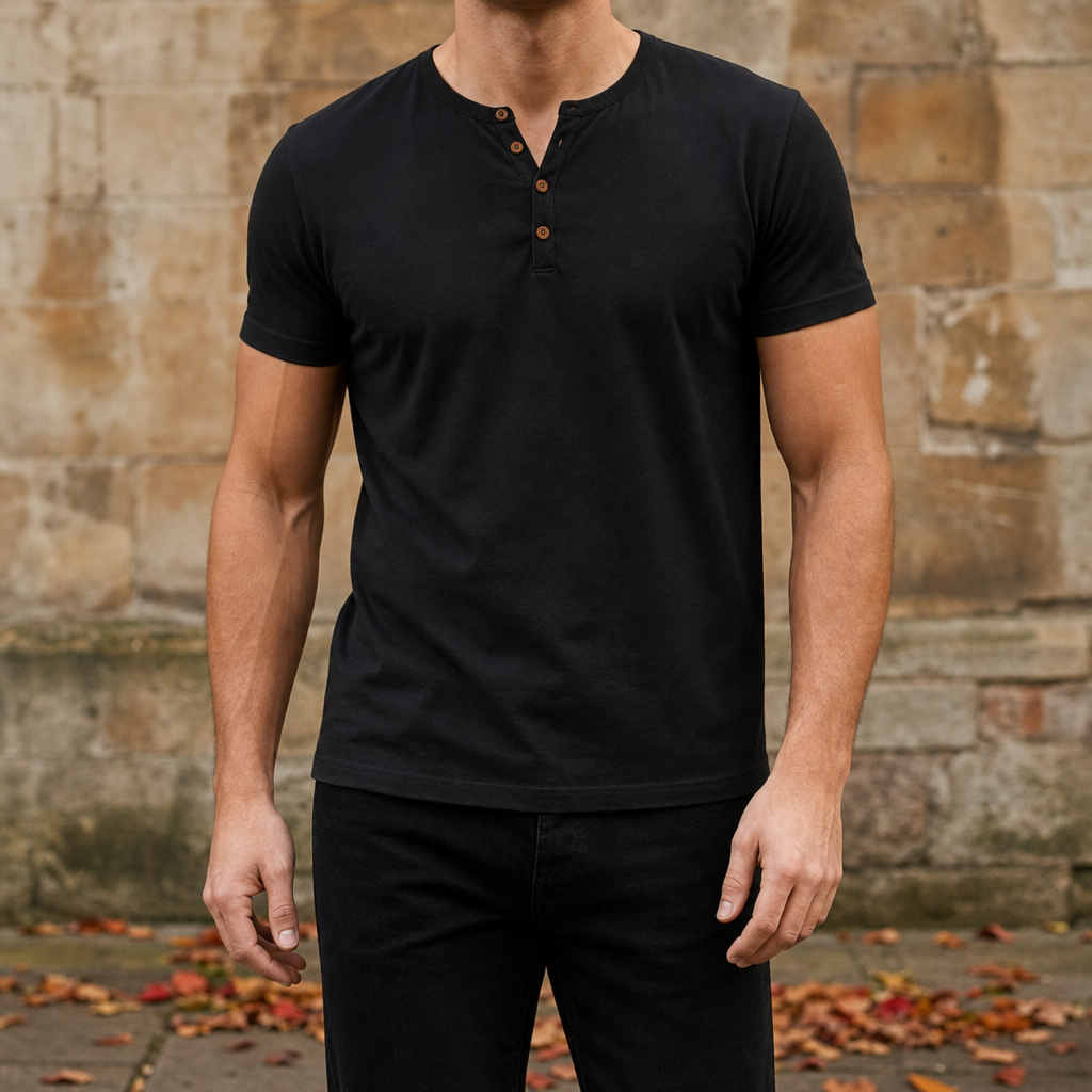 Amalfi Slim Fit Henley Tee