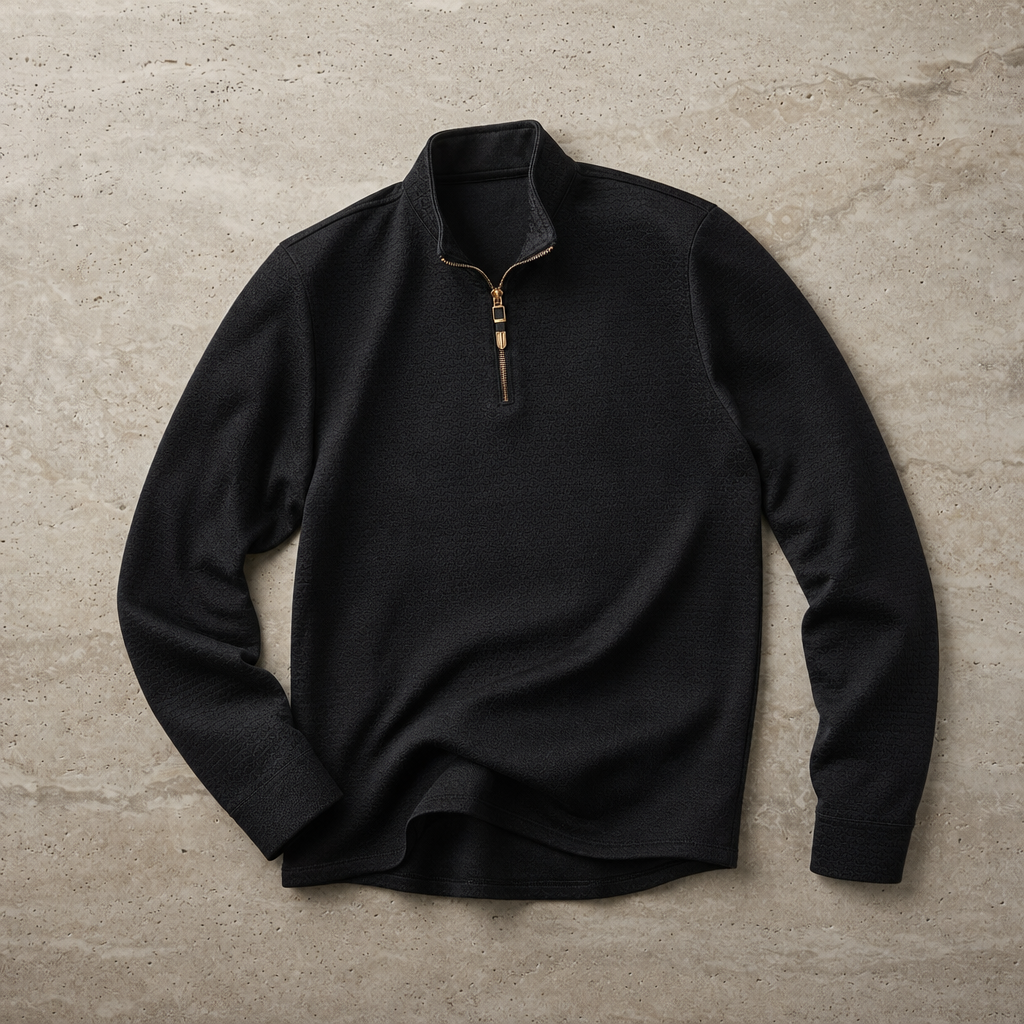 Chios Textured Quarter-Zip Pullover