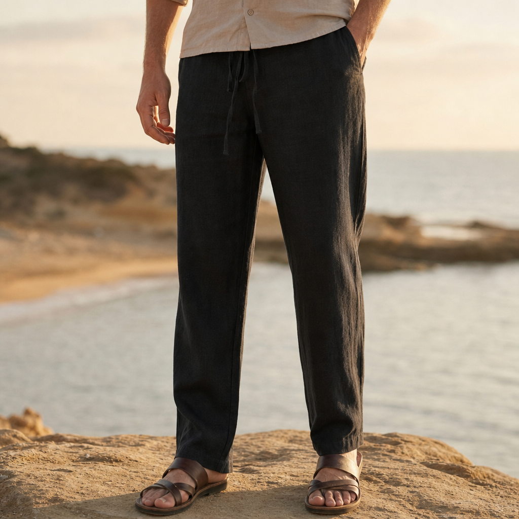 Vellara Linen Drawstring Trousers