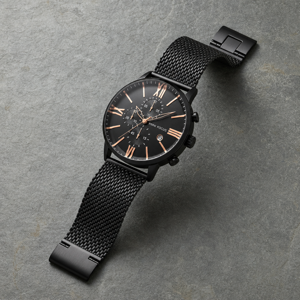 Girona Blue Mesh Chronograph Watch