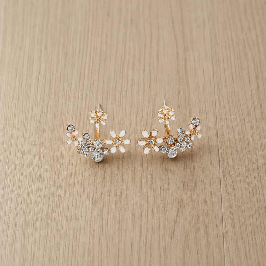 Marenzo Floral Crystal Ear Jacket