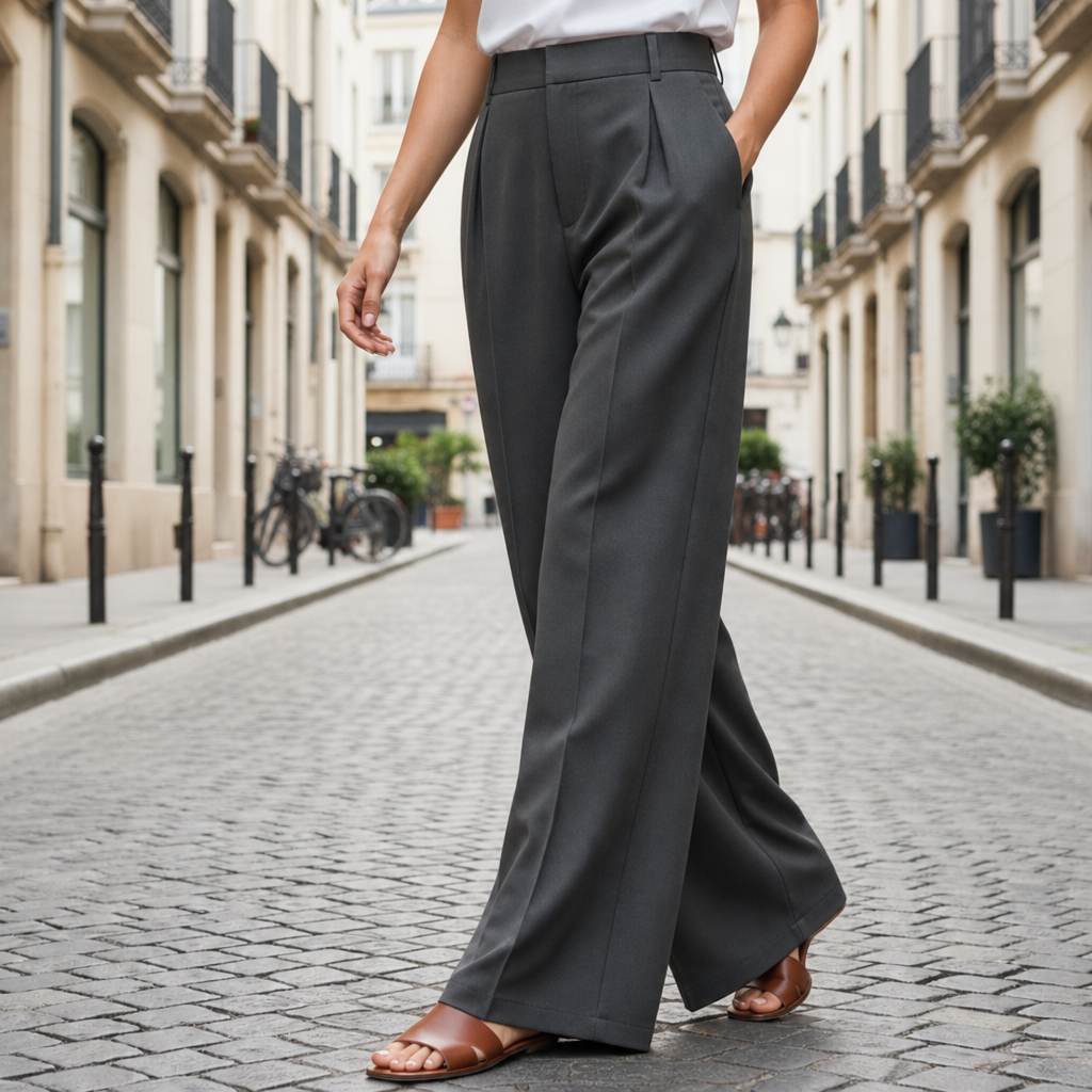 Korcula High Waist Wide-Leg Trousers