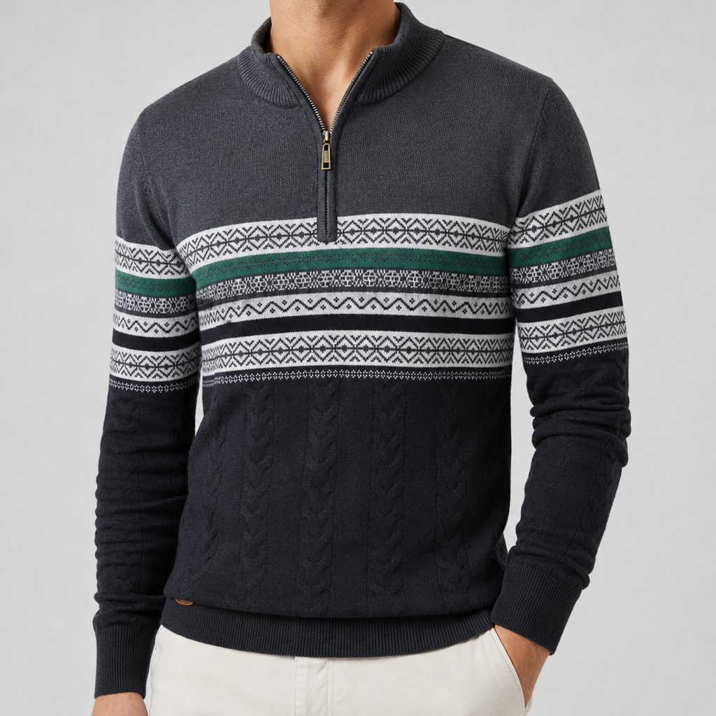 Bellagio Nordic Quarter Zip Sweater