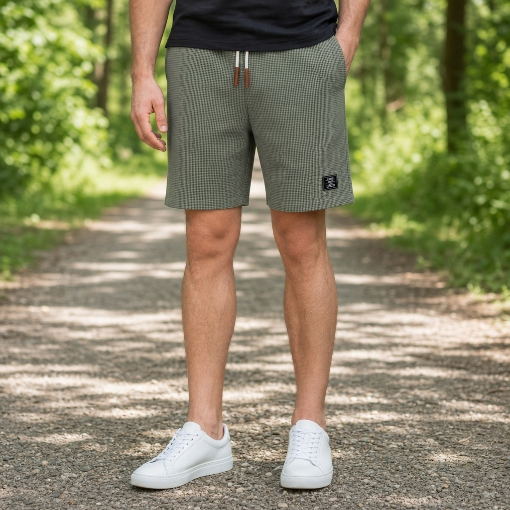 Siracusa Waffle Weave Drawstring Shorts