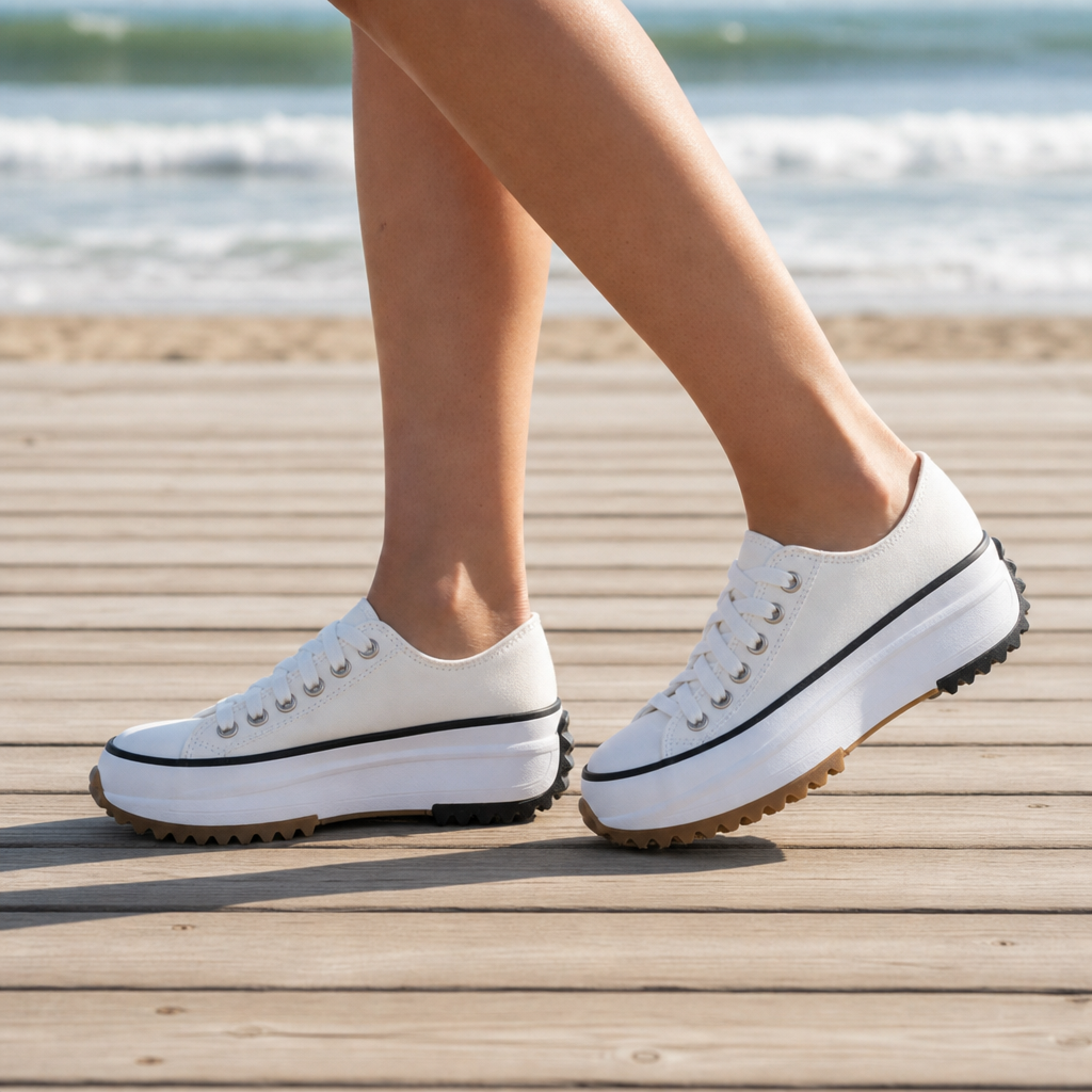 Valencia Platform Canvas Sneakers