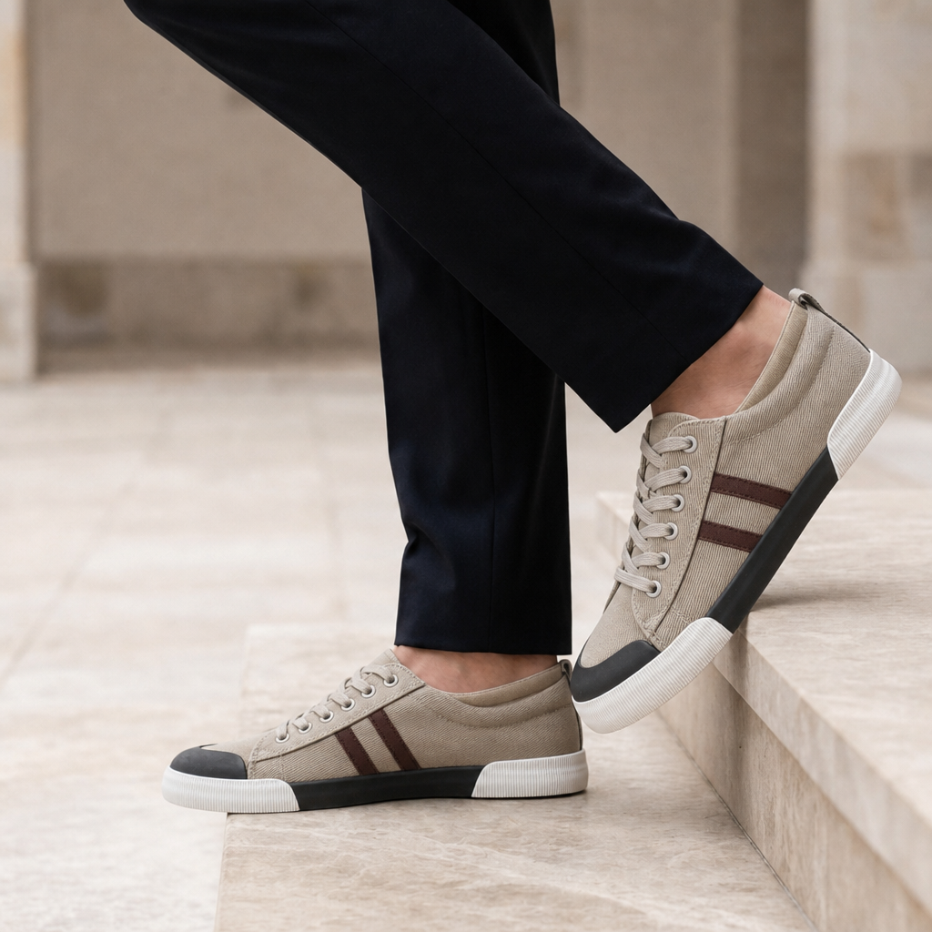 Alvanti Stripe Canvas Trainers