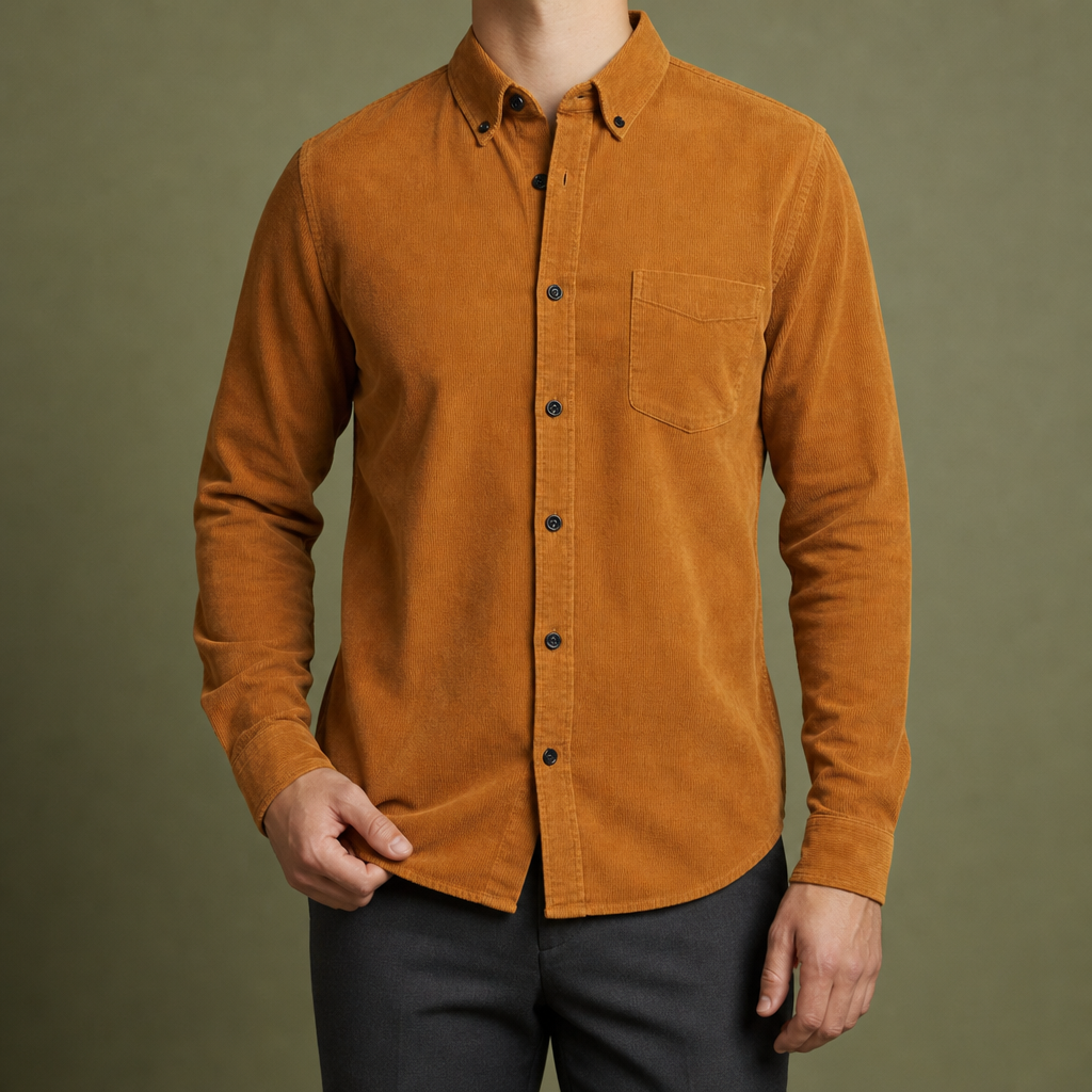 Chania Corduroy Button-Up Shirt