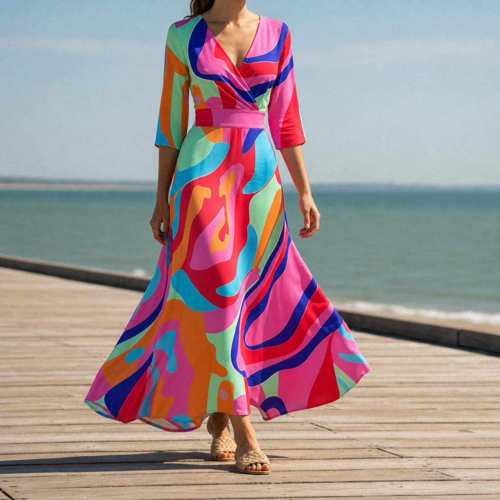 Kefalonia Floral Wrap Maxi Dress