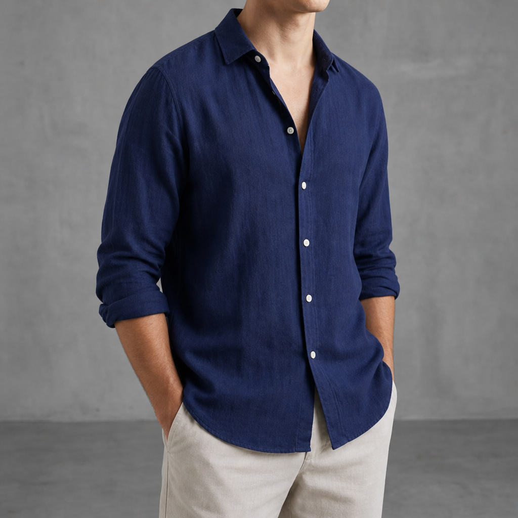 Saint Tropez Linen Relaxed Button-Up Shirt