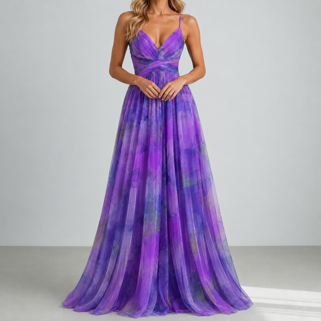 Gaeta Floral Chiffon Maxi Dress