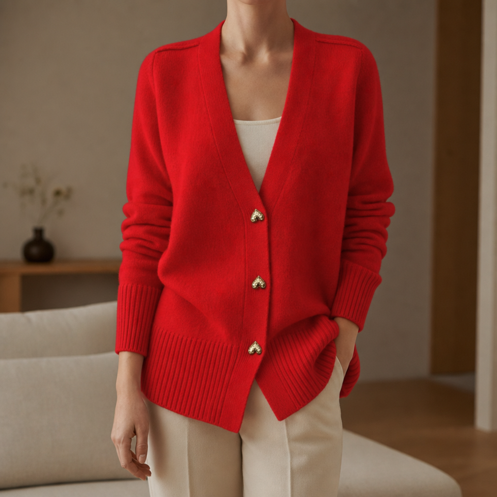 Merano Heart Button Cardigan