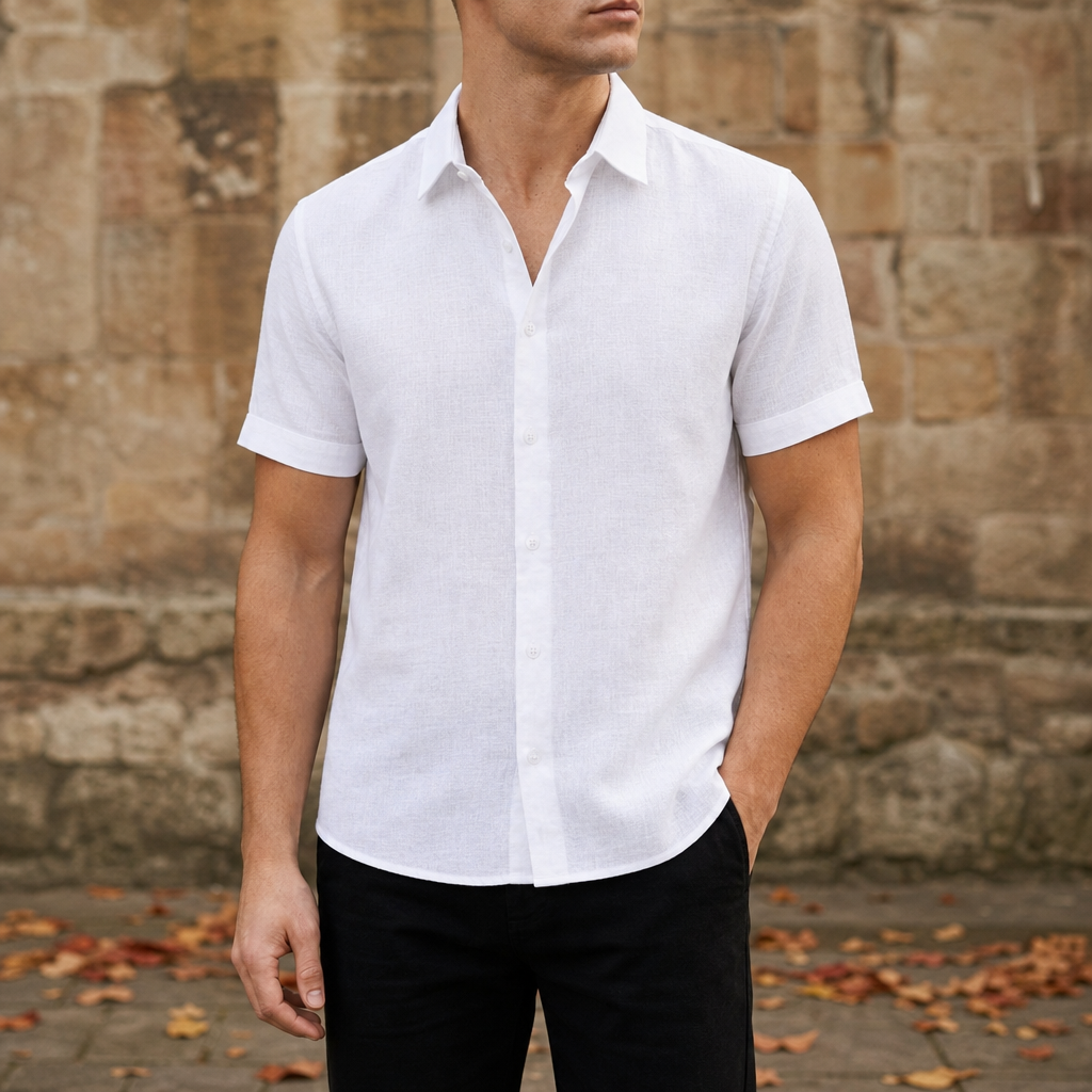 Mykonos Linen Short Sleeve Shirt