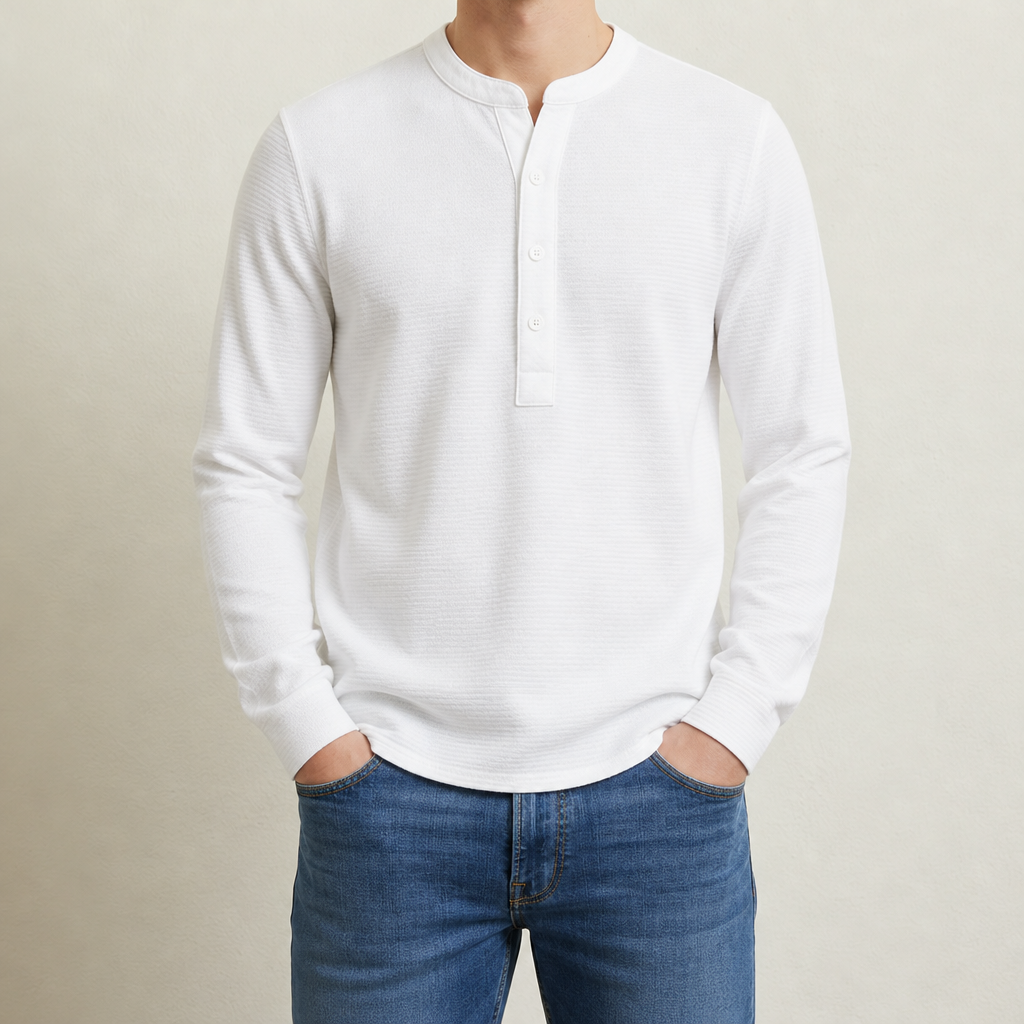 Ierapetra Waffle Henley Shirt