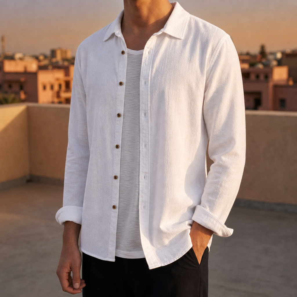 Malaga Cotton Button-Up Shirt