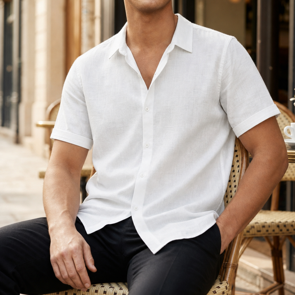Maratea Linen-Look Short Sleeve Shirt