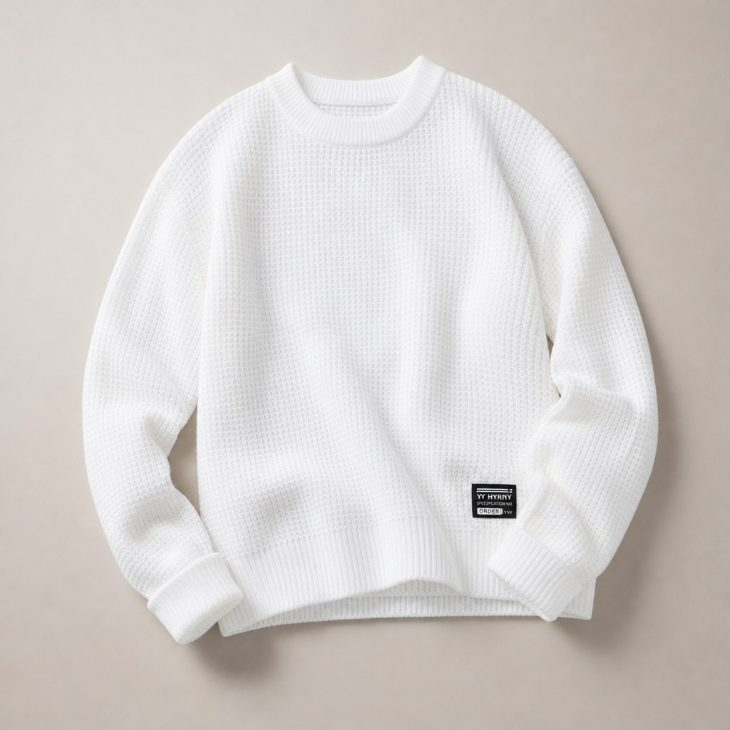 Corfu Waffle Knit Crewneck