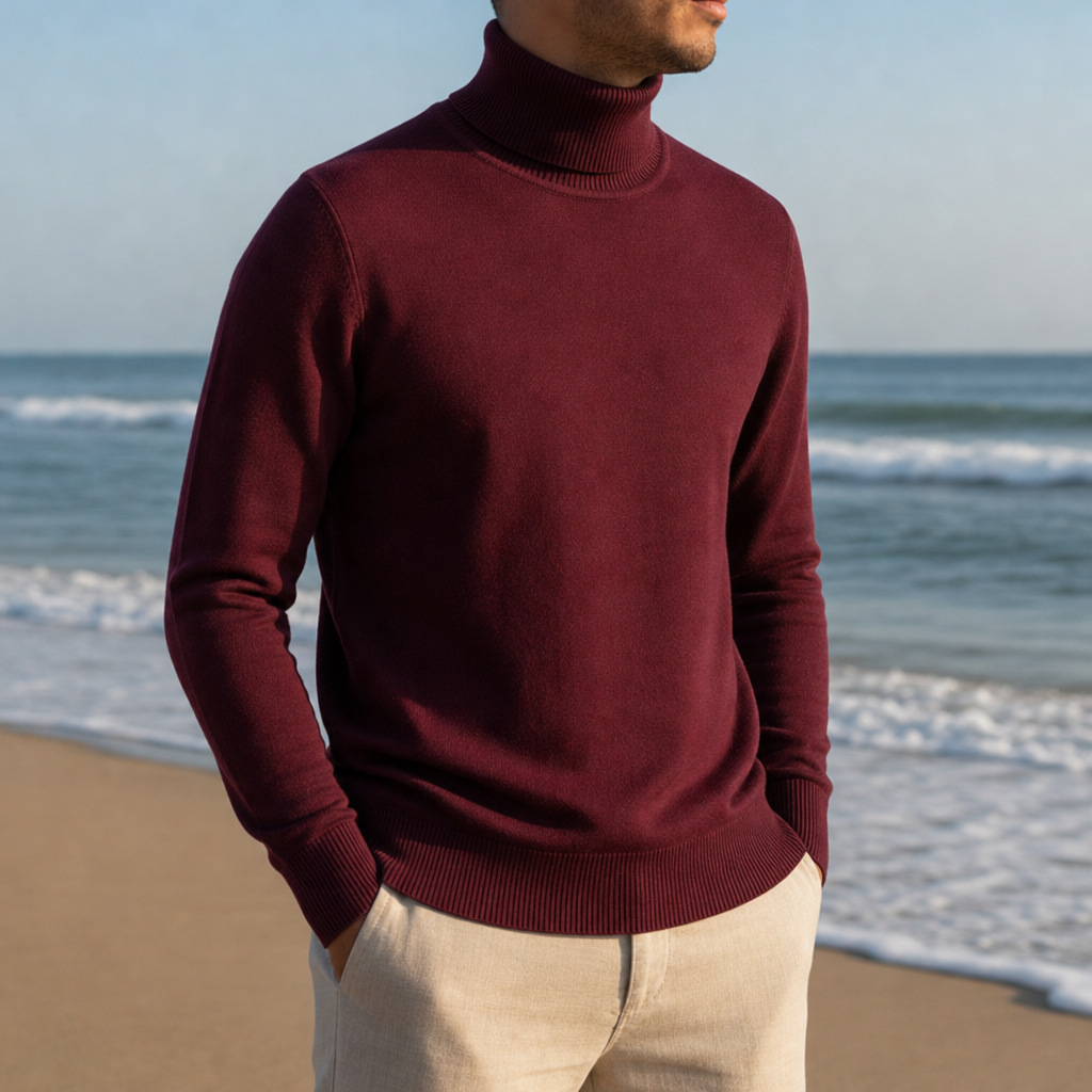 Arezzo Ribbed Turtleneck Sweater