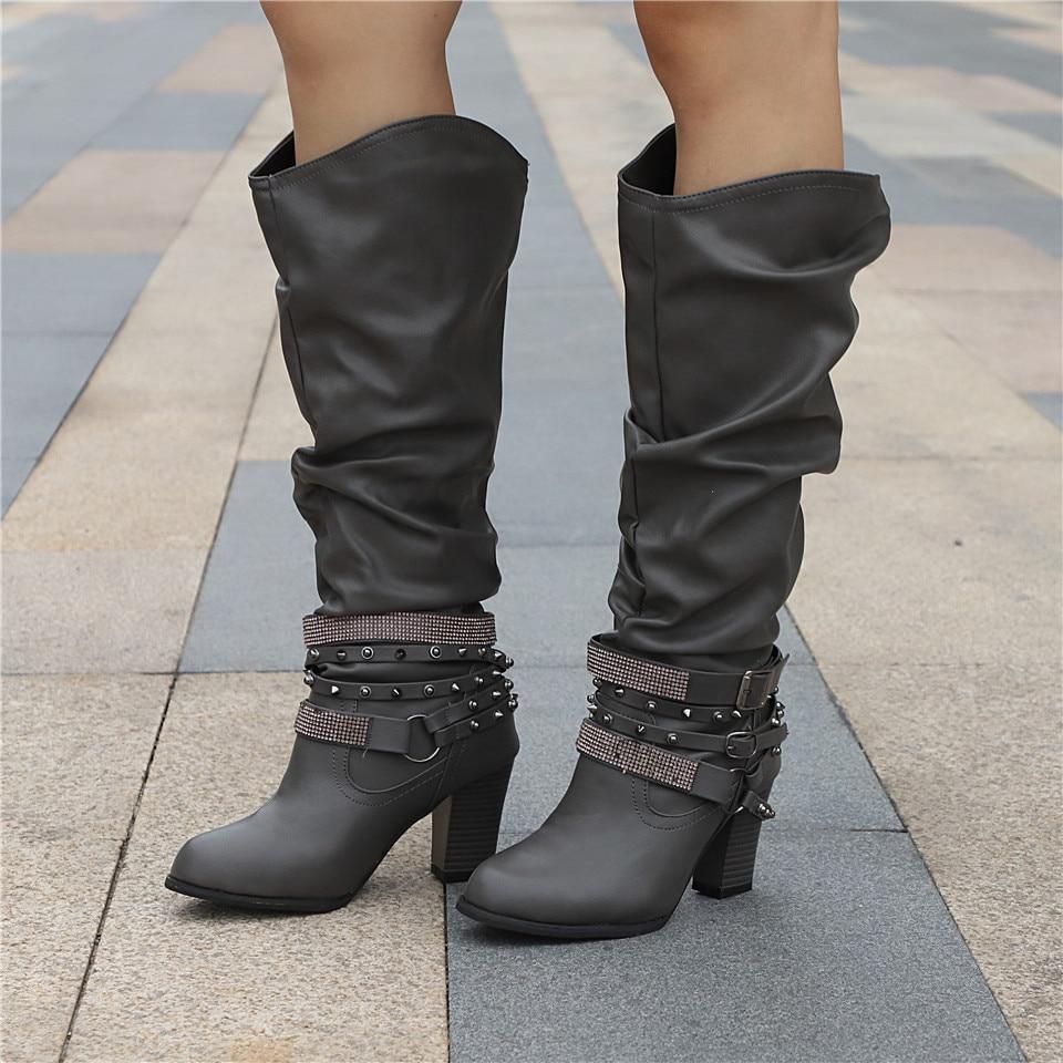 Hollis | Buckle Closures Mid-Calf Boots