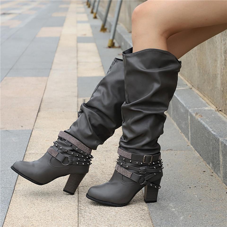 Hollis | Buckle Closures Mid-Calf Boots
