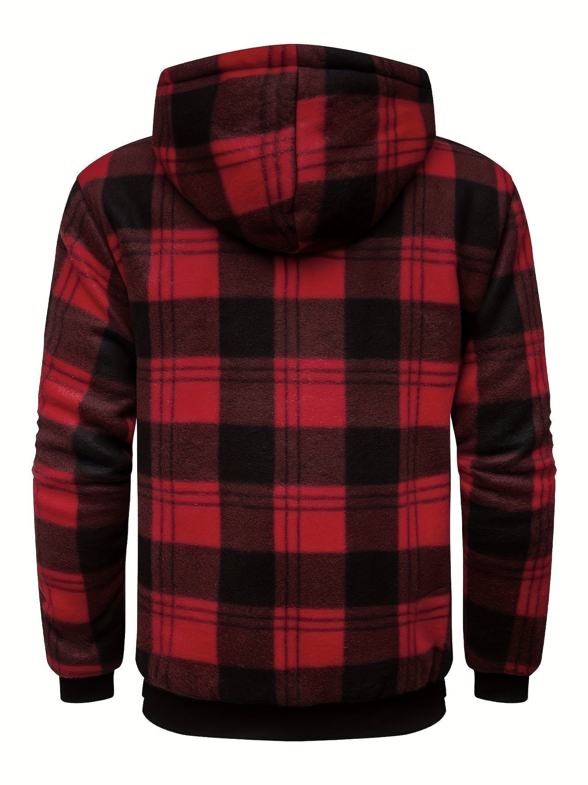 Women's Hooded Zip-Up Jacket | Lightweight Plaid Overshirt
