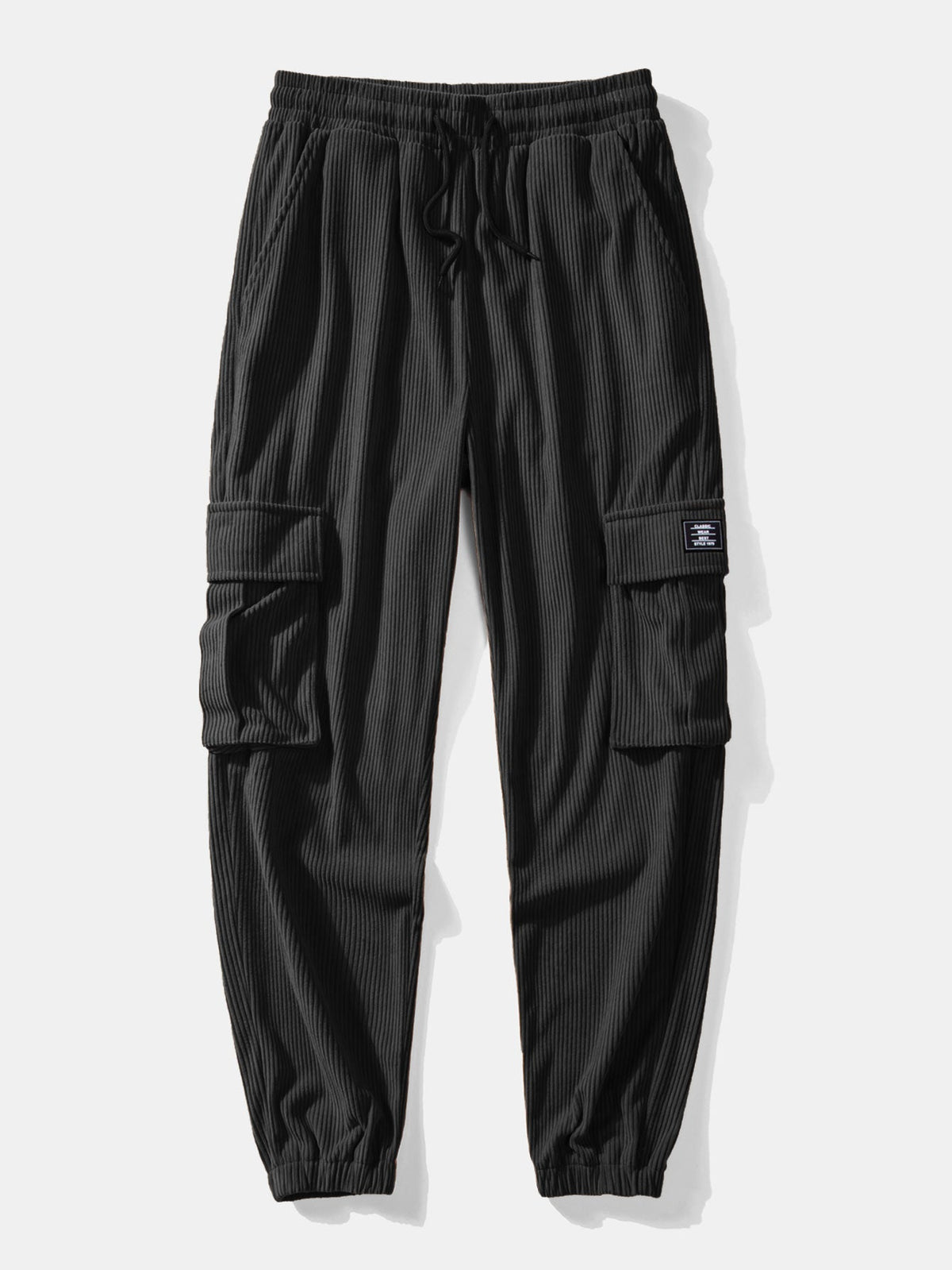 Men's Corduroy Utility Jacket and Cargo Jogger Set – Relaxed Button-Up Two-Piece Outfit for Autumn and Casual Streetwear