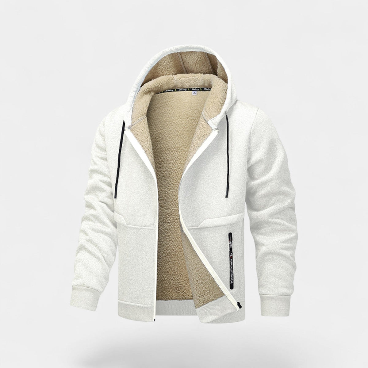 Men's Hooded Sherpa-Lined Zip-Up Cardigan | Logan