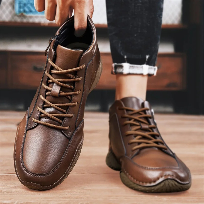 RUGGED LEATHER BOOTS FOR MEN