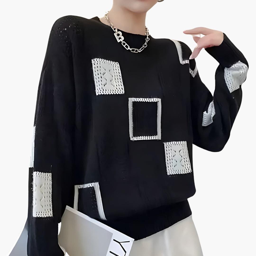 Verona | Patchwork Knit Sweater