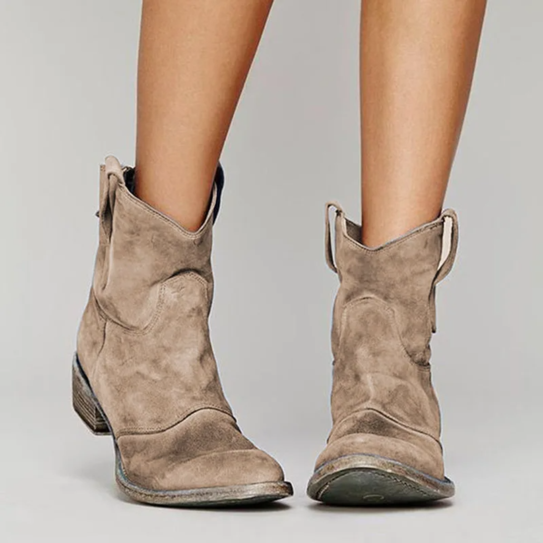 Abigail | Low Heel Slip-On Ankle Boots