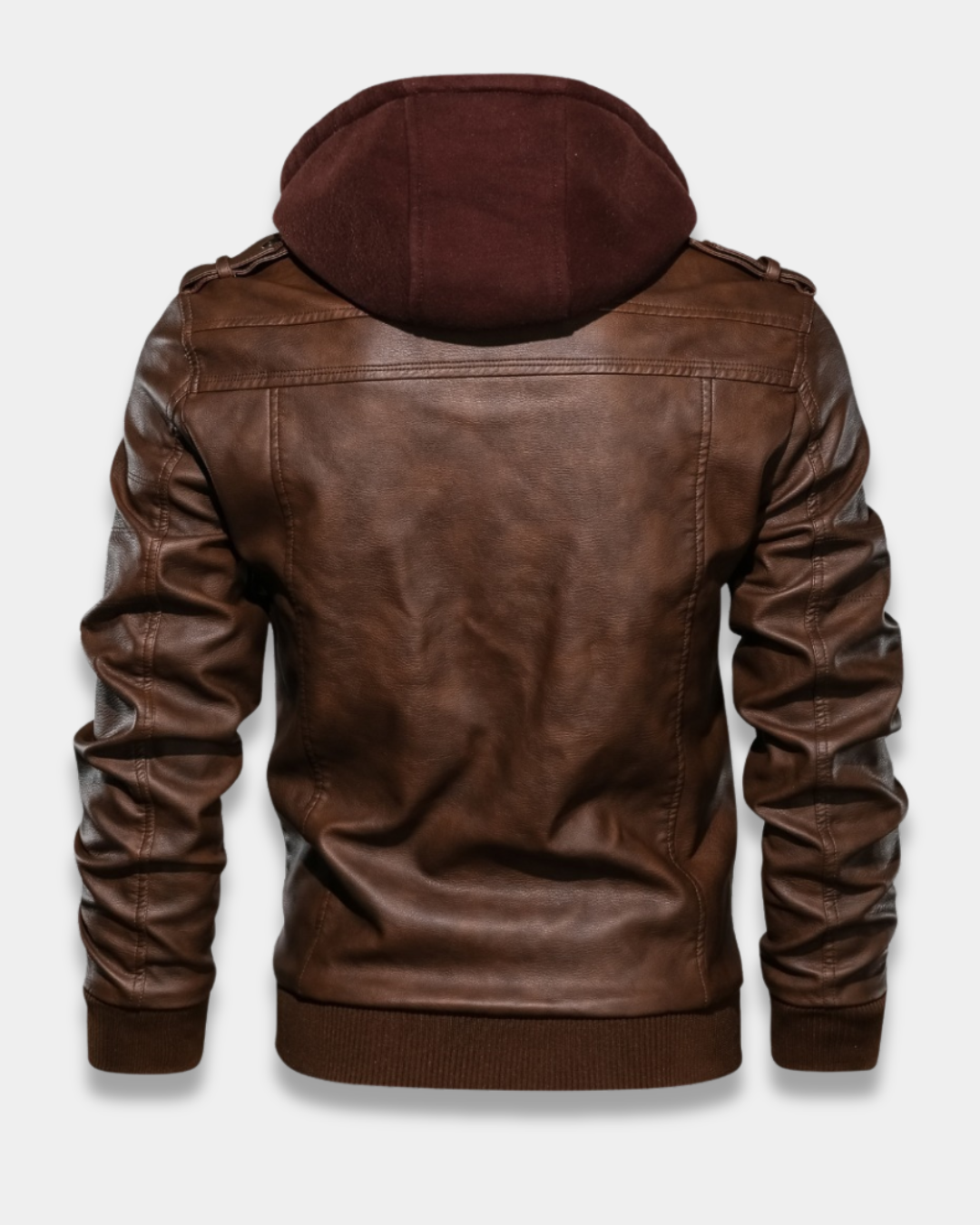 Remington Warm Leather Hooded Jacket