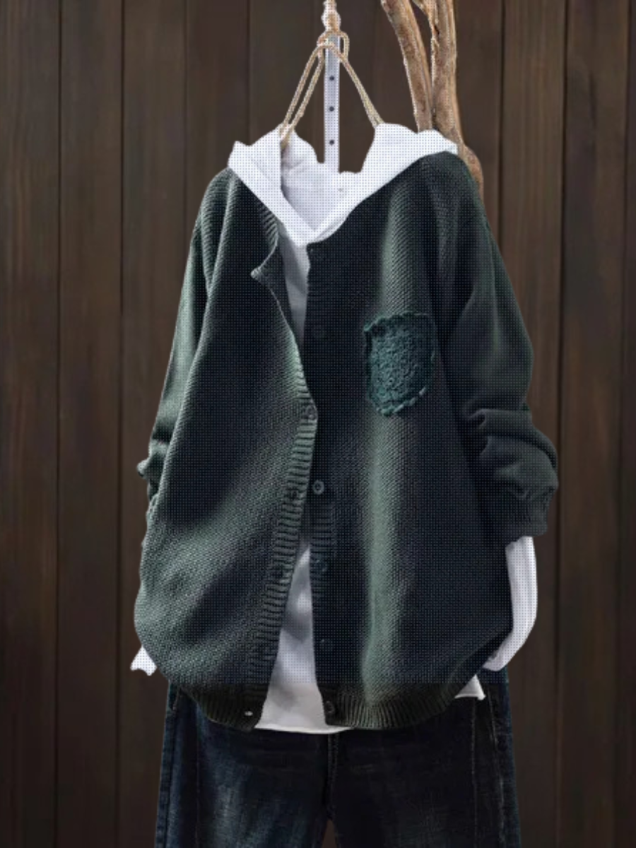 Men's Crochet Cardigan | Lightweight Open Front Knit