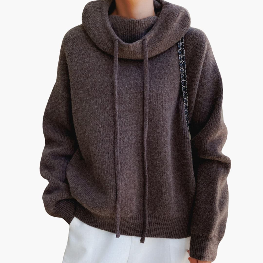 Ulrike | Drawstring Detail Turtleneck Sweater