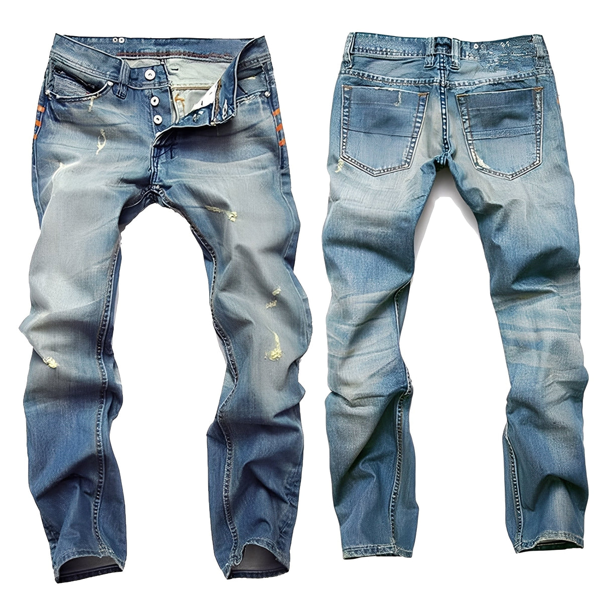 Kaleb - Classic jeans in ripped look