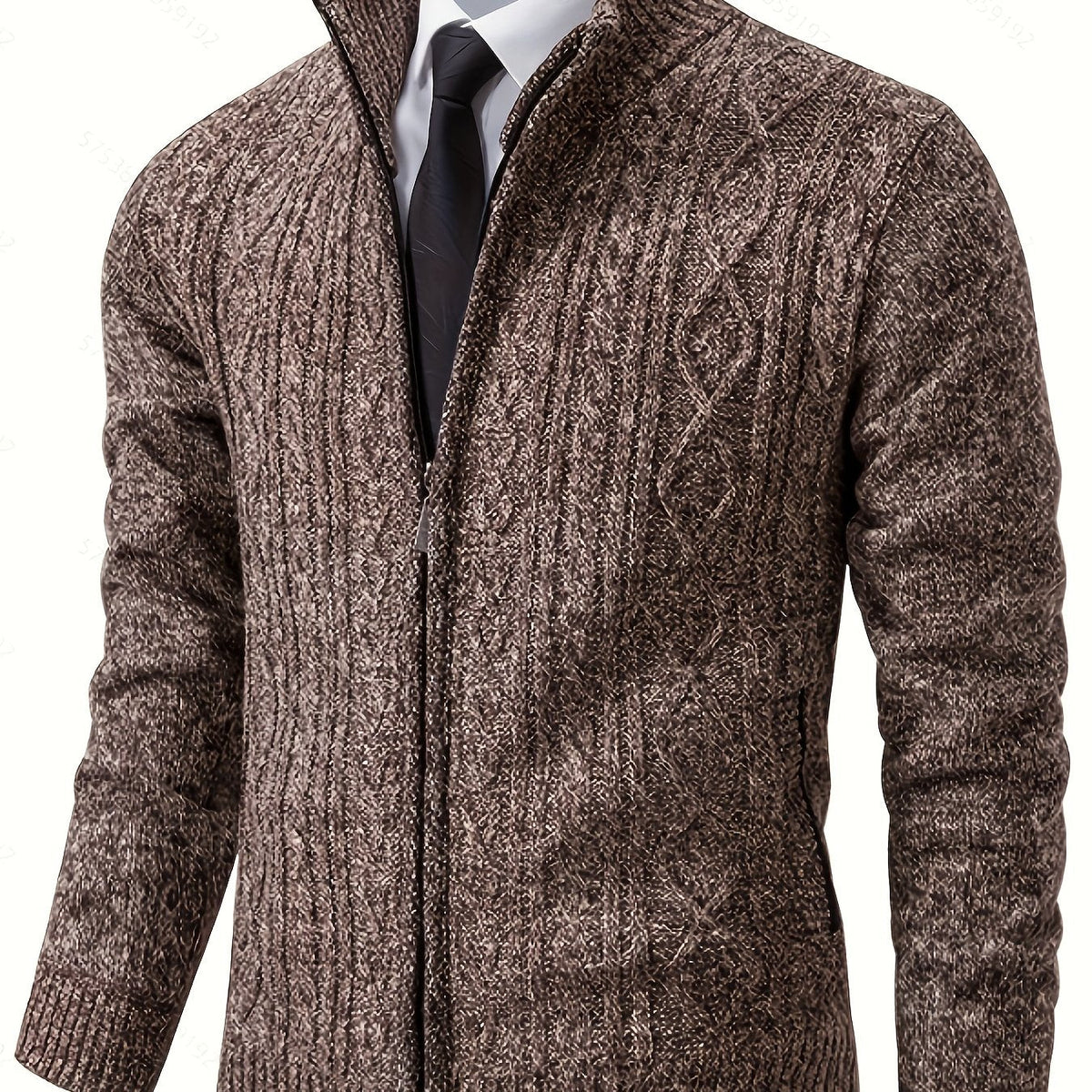 Walter | Textured Full-Zip Cardigan