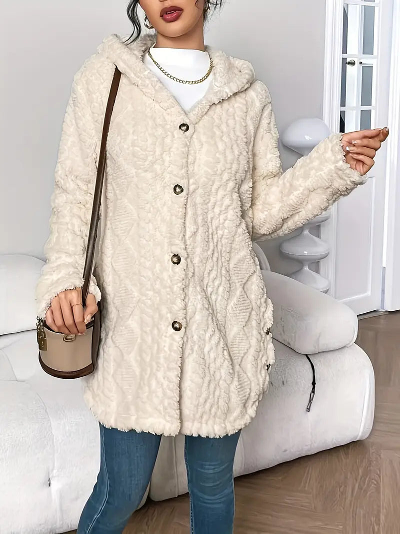 Noelani | Plush Hooded Cardigan