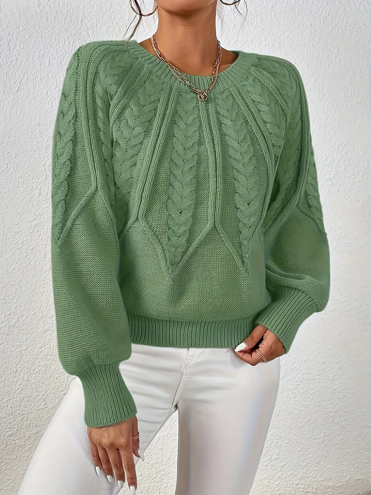 Eleanor | Oversized Cable Knit Sweater